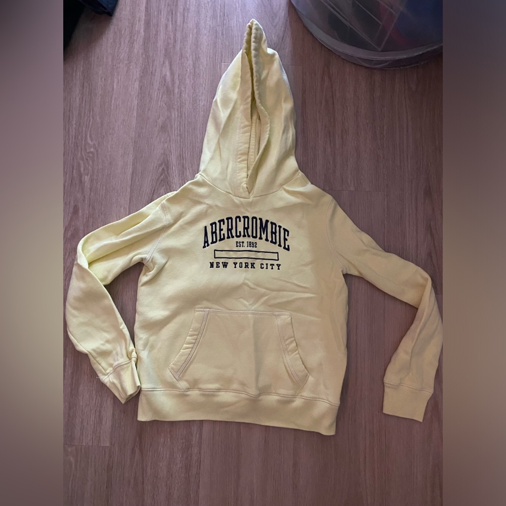 LIGHT YELLOW ABERCROMBIE HOODIE FOR KIDS